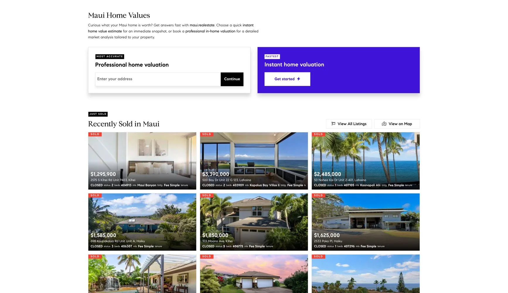 Additional Maui Real Estate seller content